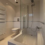 Salle de bin blanc brillant Mougins BC Constructions Villas