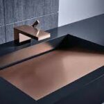 vasque or rose de salle de bain